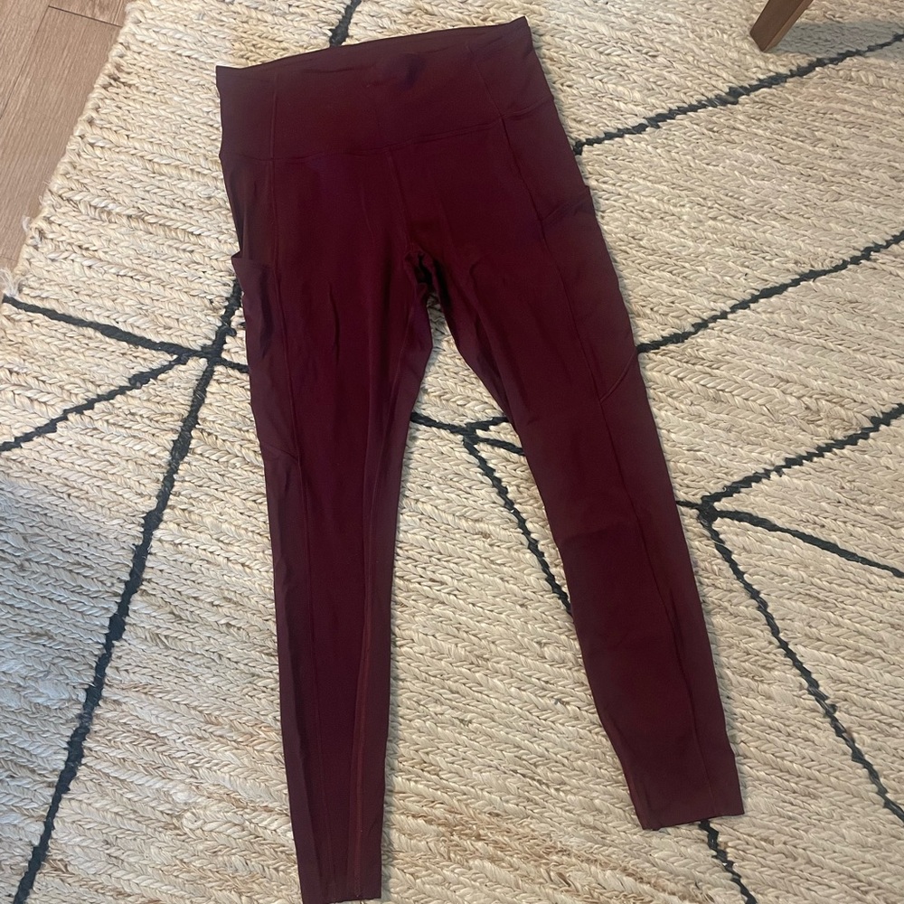 Maroon Lululemon Leggings